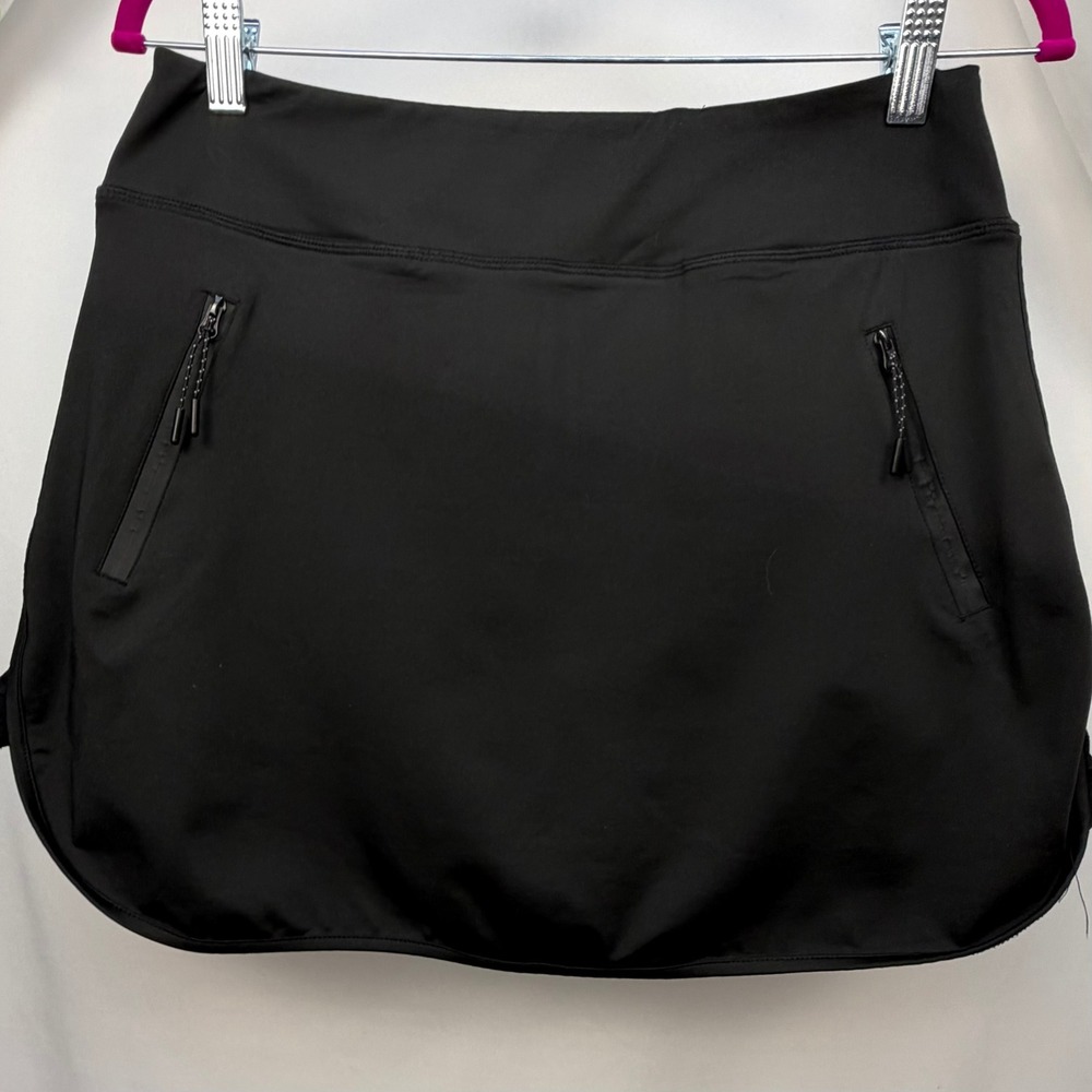 Jack Smith Womens Athletic Skort Black Golf Tennis Running Skirt Pockets Large